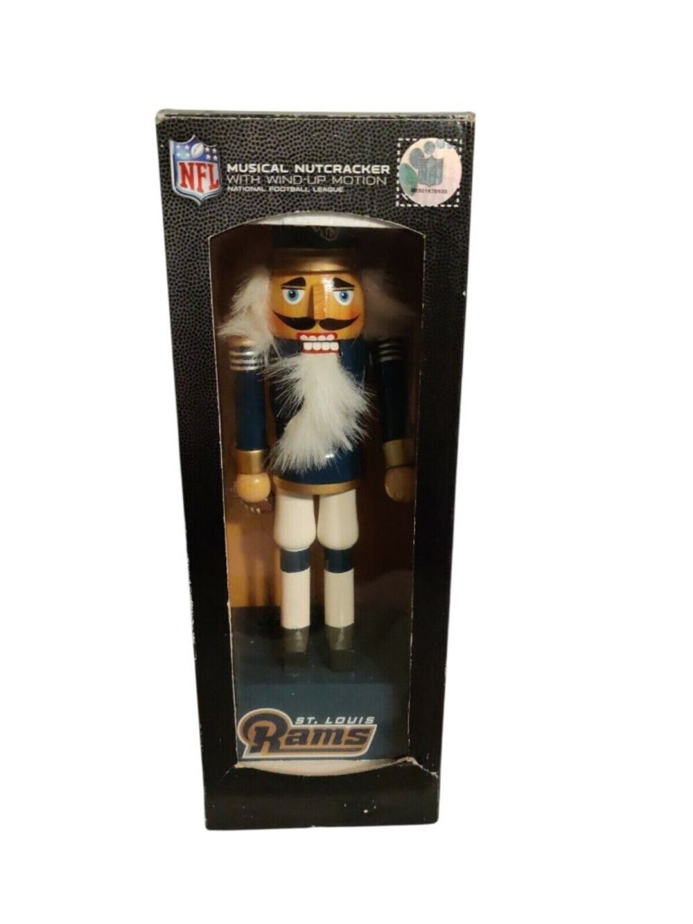 NFL St Louis Rams Collectable Nutcracker SC Sports w Wind up Motion and Music NO